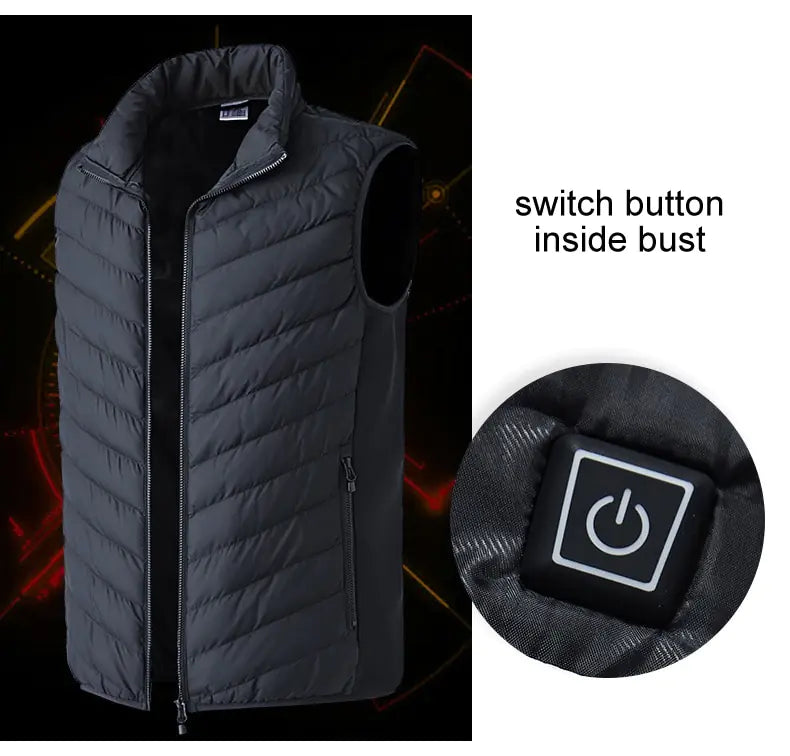 Heated Vest for Men - Smart USB Rechargeable Jacket